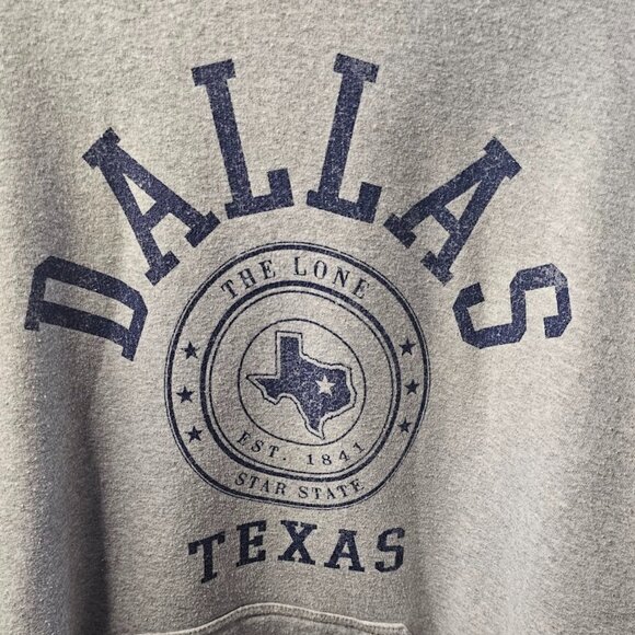 Dallas Texas Point Sportswear Classic Gray size L hoodie - Picture 3 of 5